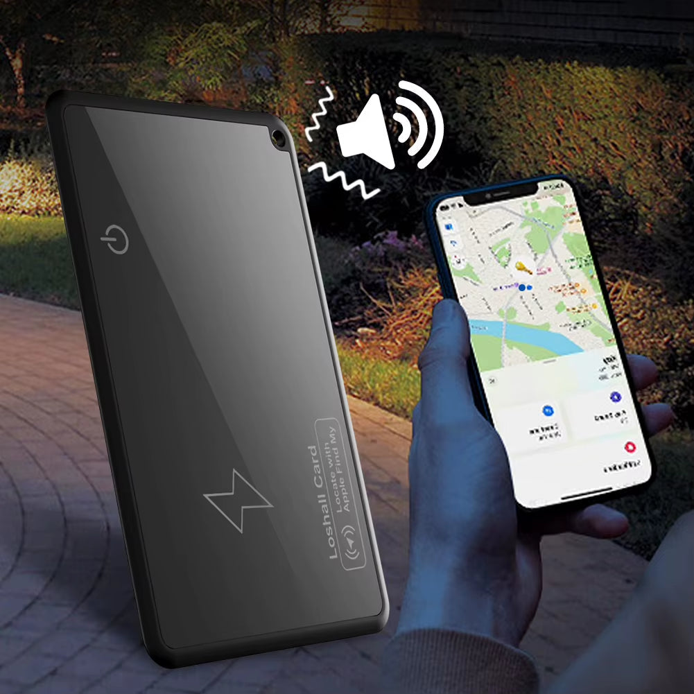 Wireless Charging GPS Tracker Card – Smart Mini Wallet Locator for iPhone Find My (AirTag Alternative)