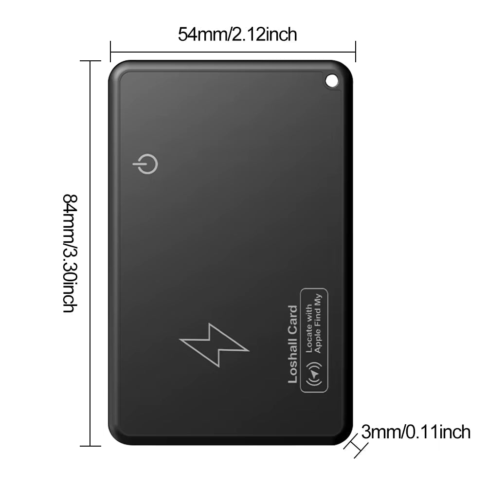 Wireless Charging GPS Tracker Card – Smart Mini Wallet Locator for iPhone Find My (AirTag Alternative)