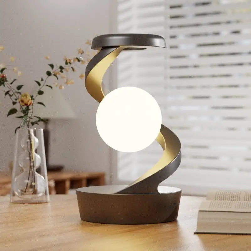 Rotating moon desk lamp