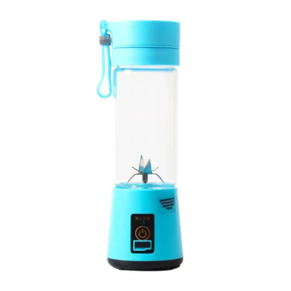 Portable Mini Fruit Juicer Cup USB Rechargeable Mixer 6 Blades Juicer Vegetable Juicer Blender Milkshake 1800mAh Manual Juicers