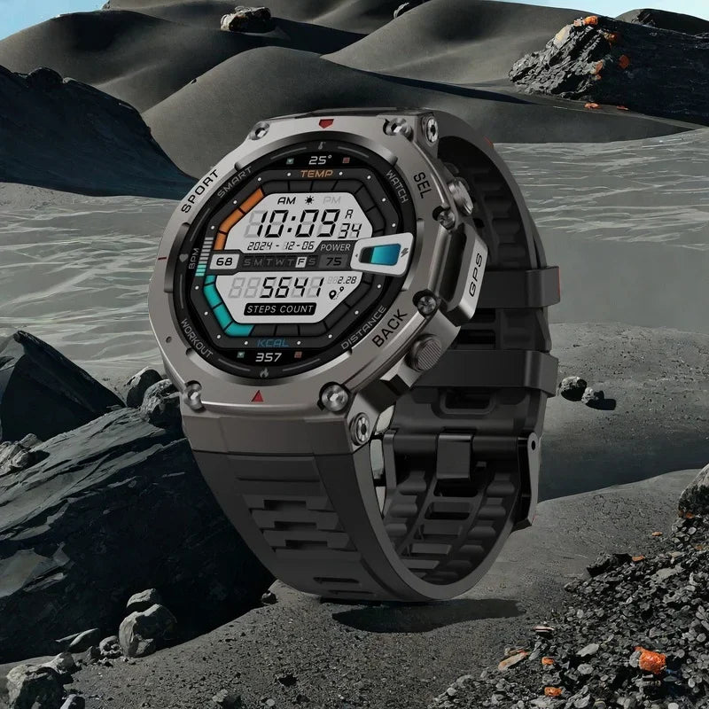 2025 NEW GPS Military Smart Watch 5 ATM Waterproof Built-in Dual-band GNSS Compass 170 Sport Modes Smartwatch