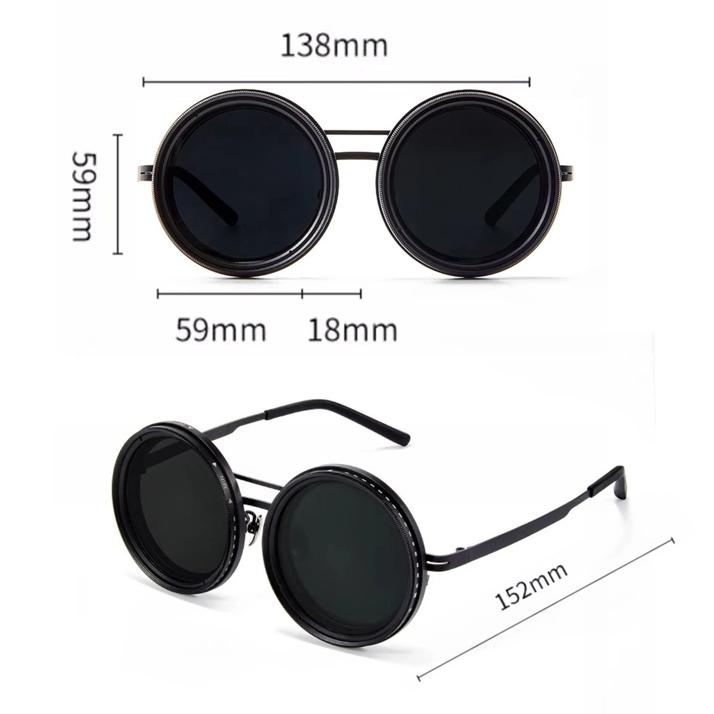 ShadeShift Sunglasses – Adjustable Tint for Any Light Condition!