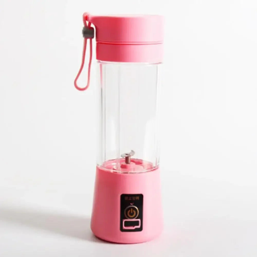 Portable Mini Fruit Juicer Cup USB Rechargeable Mixer 6 Blades Juicer Vegetable Juicer Blender Milkshake 1800mAh Manual Juicers