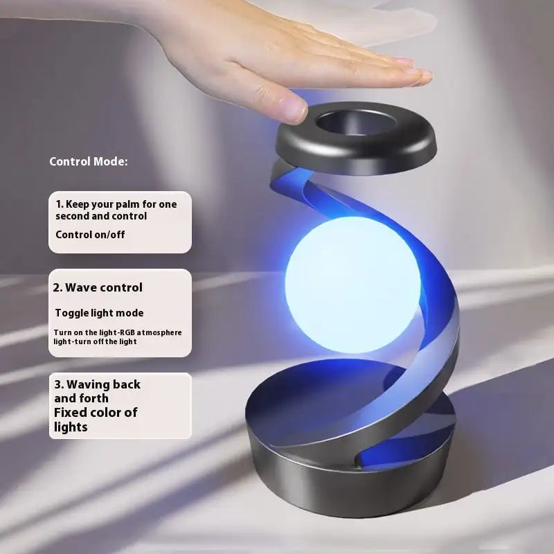Rotating moon desk lamp