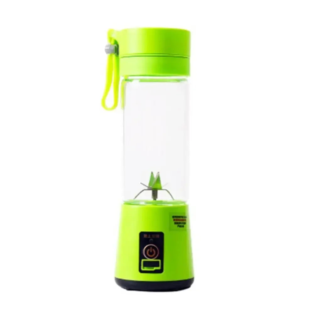 Portable Mini Fruit Juicer Cup USB Rechargeable Mixer 6 Blades Juicer Vegetable Juicer Blender Milkshake 1800mAh Manual Juicers