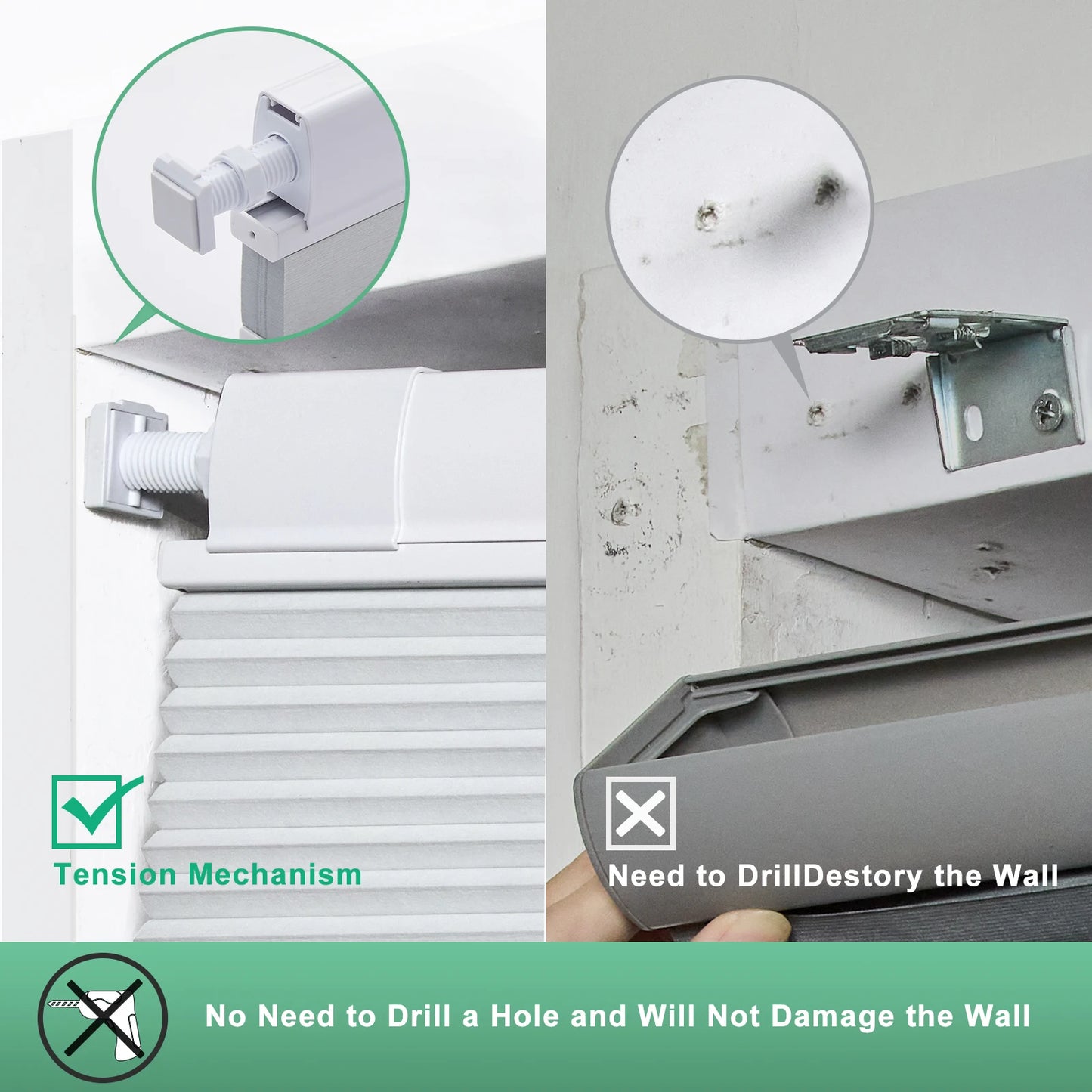 SnapFit Cordless Shades – No Drill, Instant Privacy & Light Control