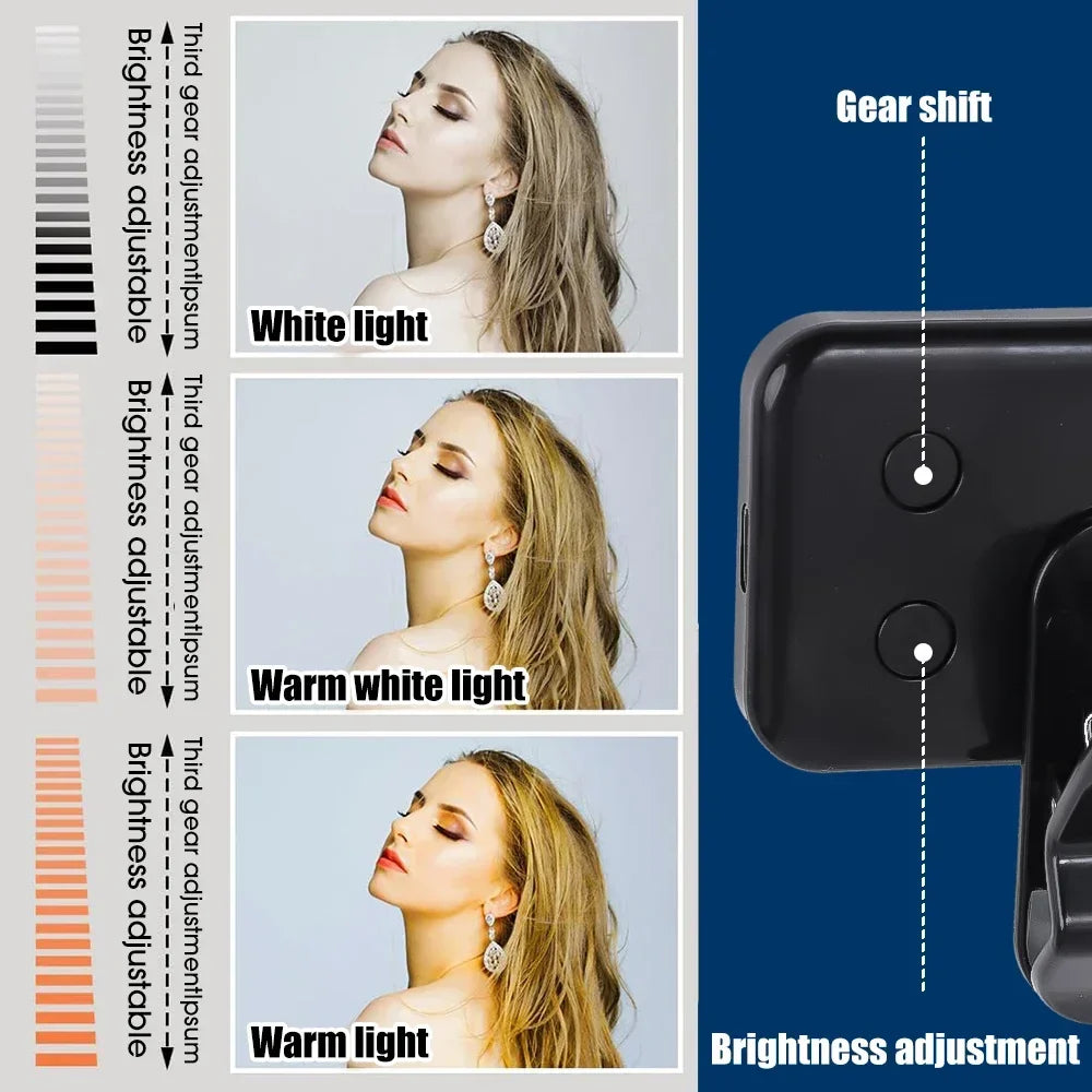 Mini Rechargeable Cellphone Selfie Light for iPhone Photography