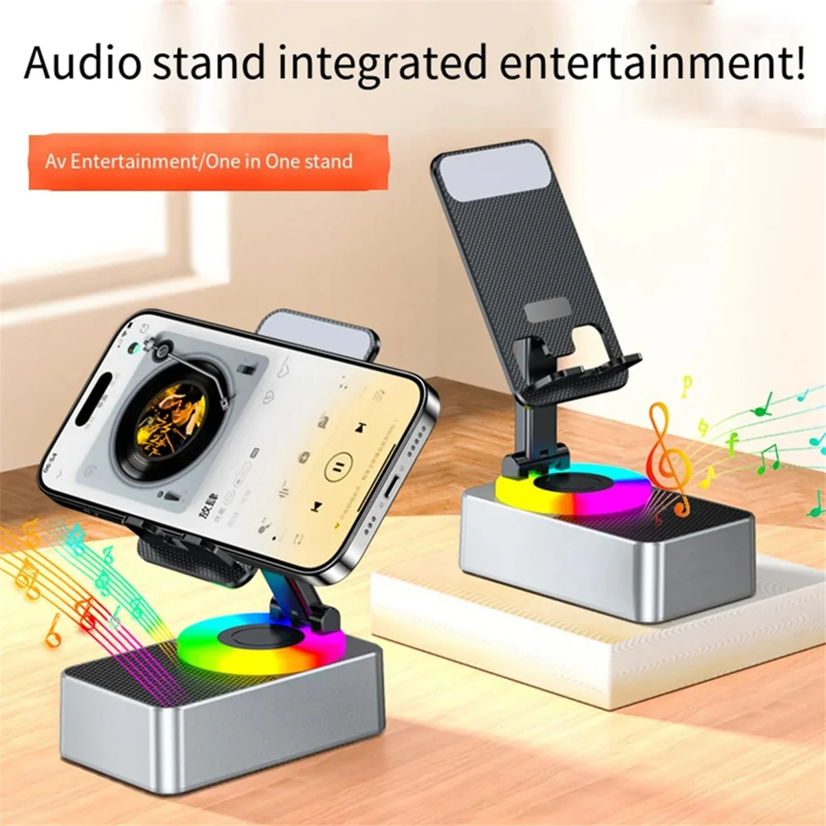 5-in-1 Wireless Bluetooth Speaker & Phone Holder