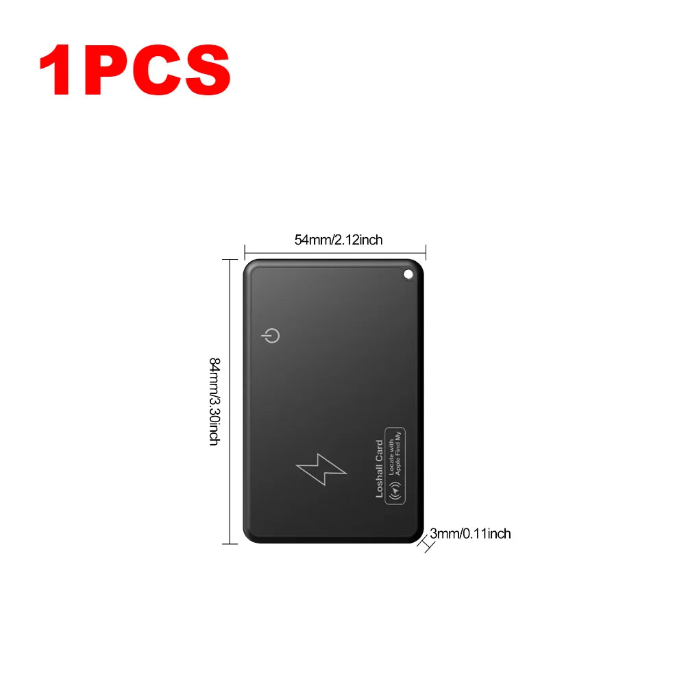 Wireless Charging GPS Tracker Card – Smart Mini Wallet Locator for iPhone Find My (AirTag Alternative)
